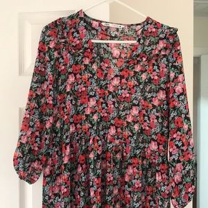 ZARA floral midi dress